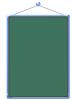 立体縁の黒板フレーム：ブルー