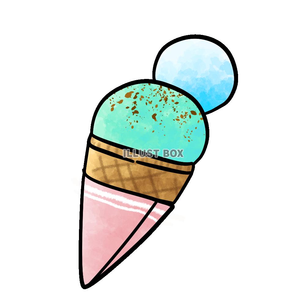 無料イラスト シンプルで可愛いアイスクリームイラスト 透過png