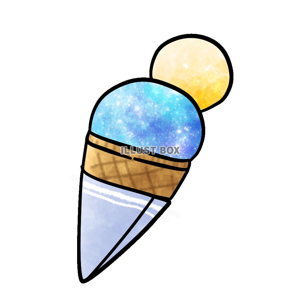 シンプルで可愛いアイスクリームイラスト（透過PNG）