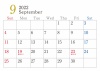 2022年9月シンプルカレンダー　