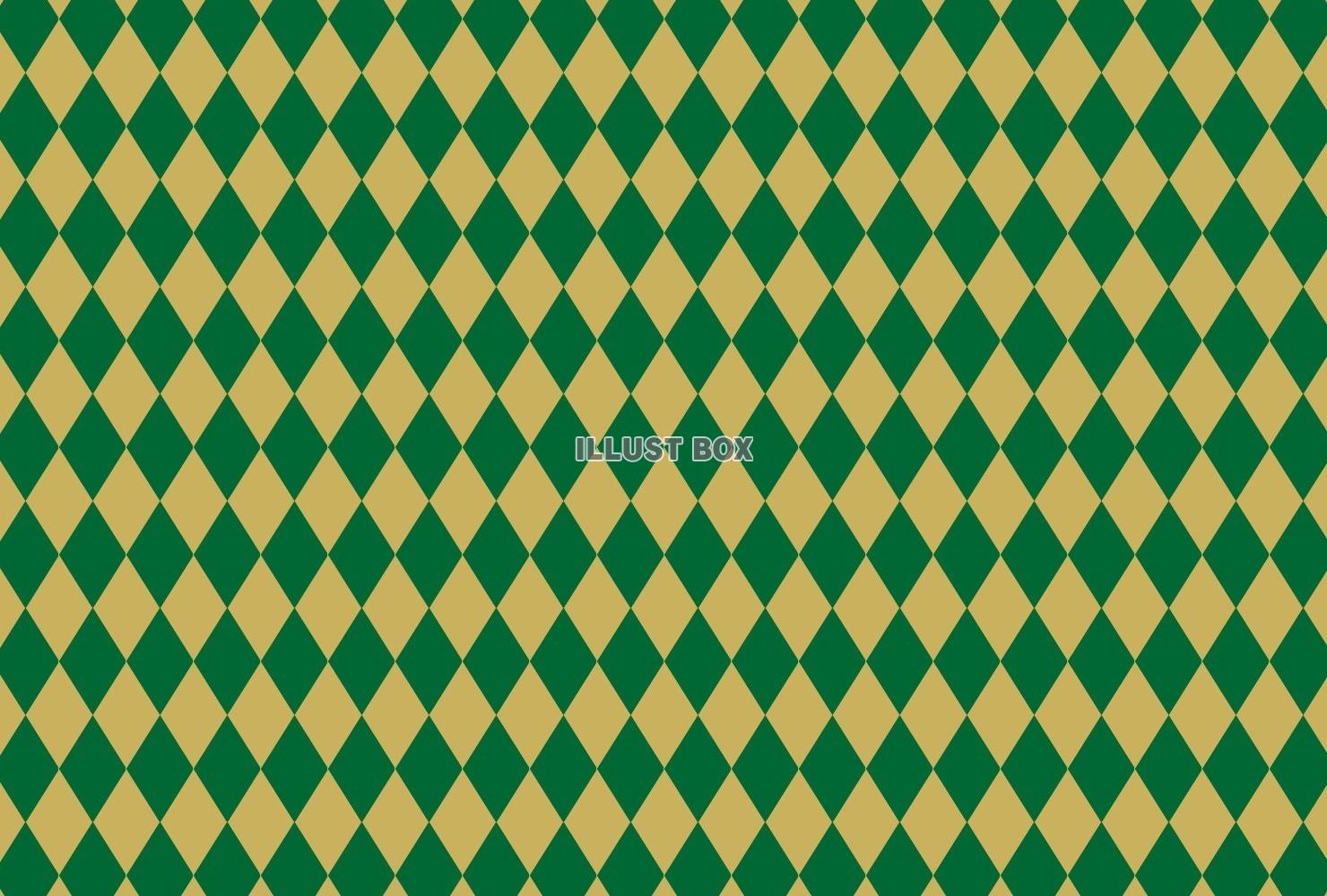 ダイヤ柄テクスチャ02【金/緑】