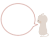 ねこの吹き出しフレームイラスト　線なし