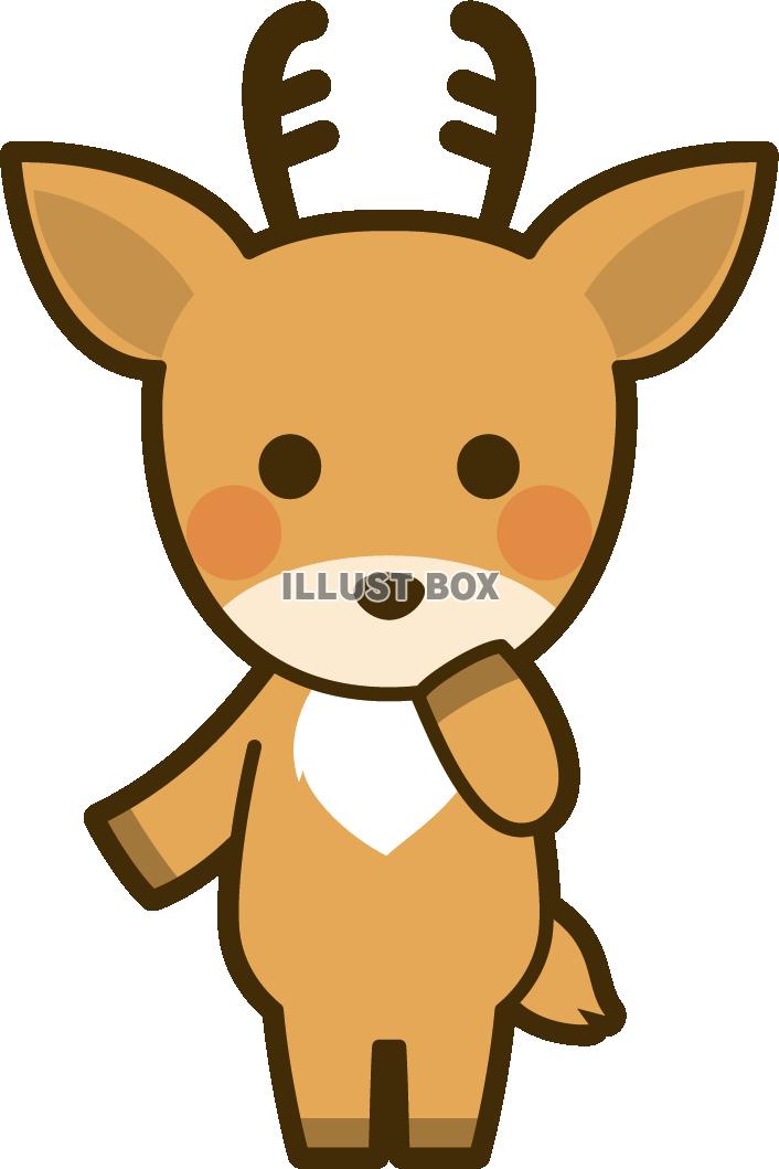 無料イラスト 鹿のキャラクター