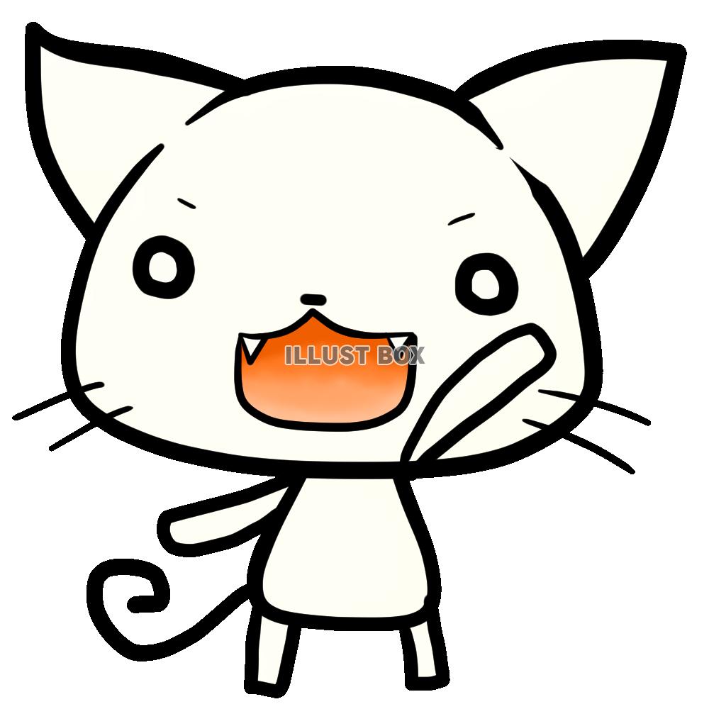 シンプルで可愛い猫さんのイラスト（透過PNG）