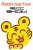 満開の笑顔の2022年の干支の寅のイラストとメッセージ入り年賀状素材（2022年も笑顔で始まりますように）