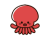かわいいタコのキャラクター