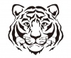 虎のフラットなイラスト　寅年のシンボル