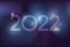 2022年　星空の年賀状テンプレート