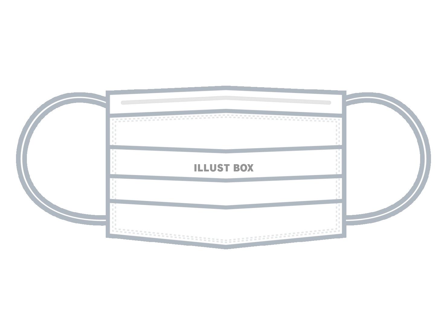 白い不織布マスクのイラストフリー素材