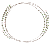 透過・手書きのシンプル草花の丸フレーム
