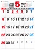 2022年5月シンプルカレンダー　