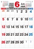 2022年6月シンプルカレンダー　