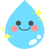 かわいい 水 水滴 キャラ イラスト素材