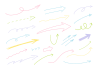 パステルカラーの右上がり矢印セット