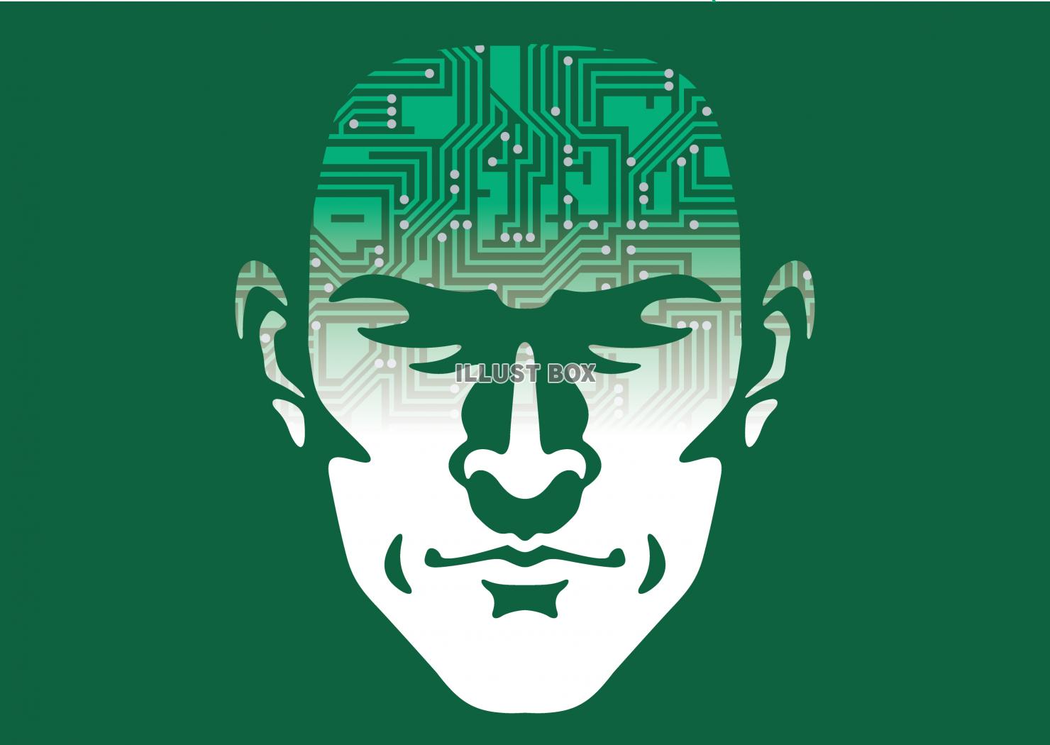 AI　人工知能のイメージ　顔