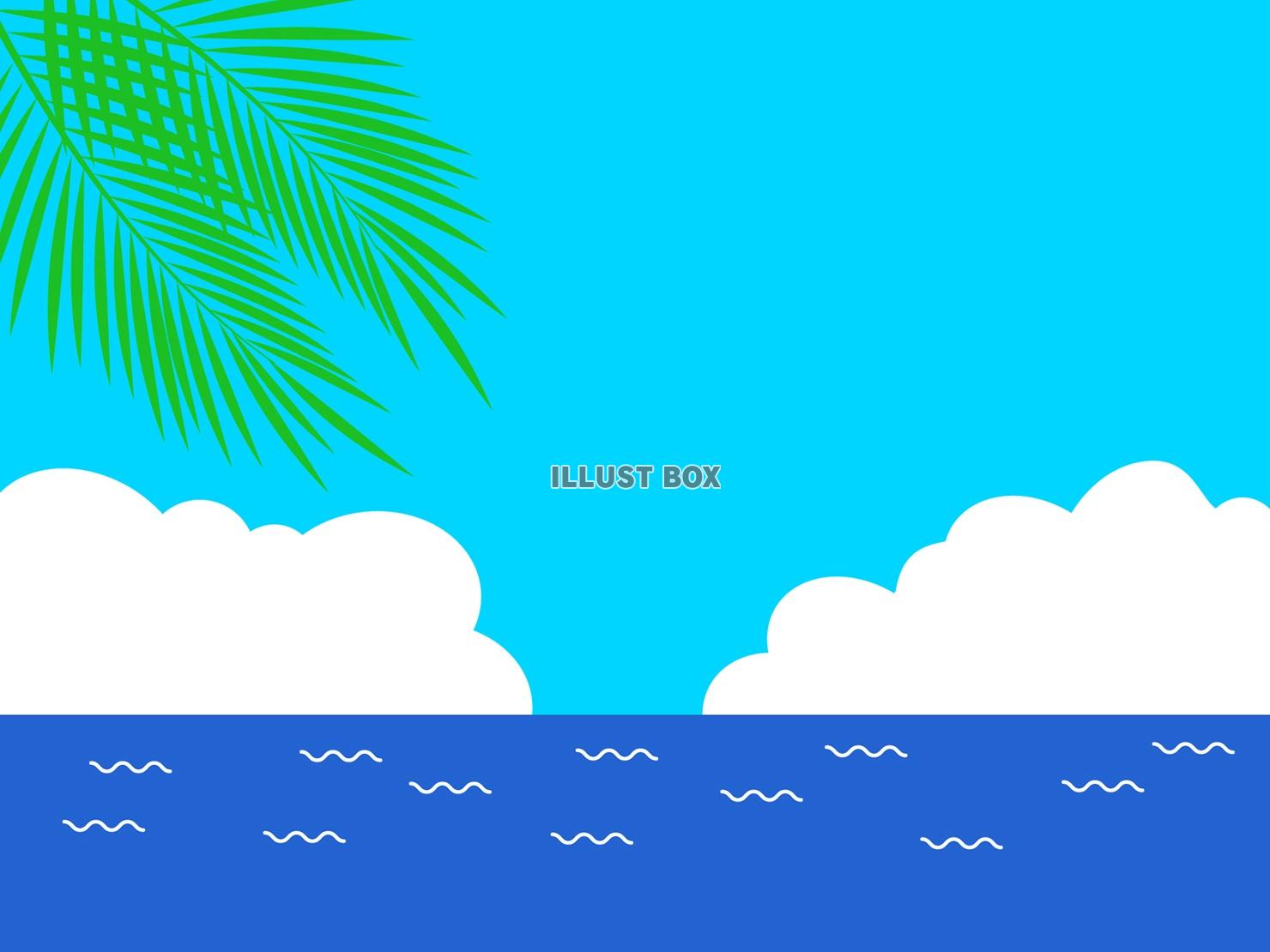 夏の海のイラスト