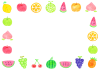 水彩の果物のフレーム２
