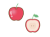 赤いりんご カットした林檎