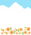夏の背景_入道雲と太陽の花