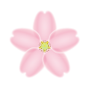 桜の花マーク　ベクター・透過PNG