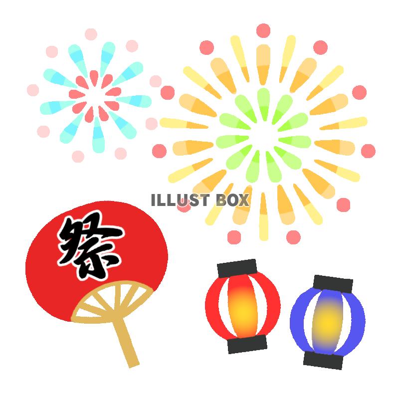 花火の祭イラスト　透過png