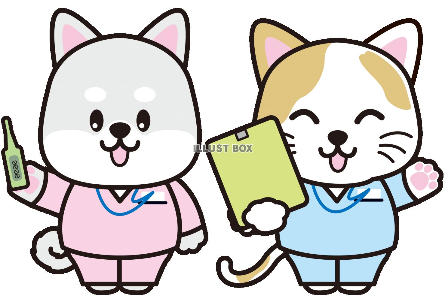 無料イラスト 犬猫看護師