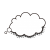 雲の形の吹き出しイラスト