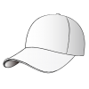 キャップ　鉛筆書き風　ベクター・透過PNG