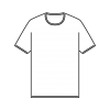 Tシャツの線画  ベクター・透過PNG