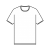 Tシャツの線画  ベクター・透過PNG