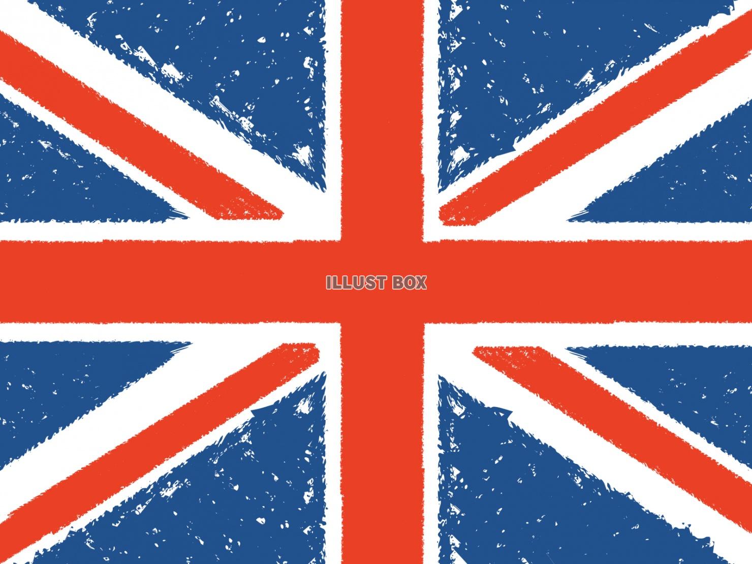 クレヨン手書き『イギリス国旗』