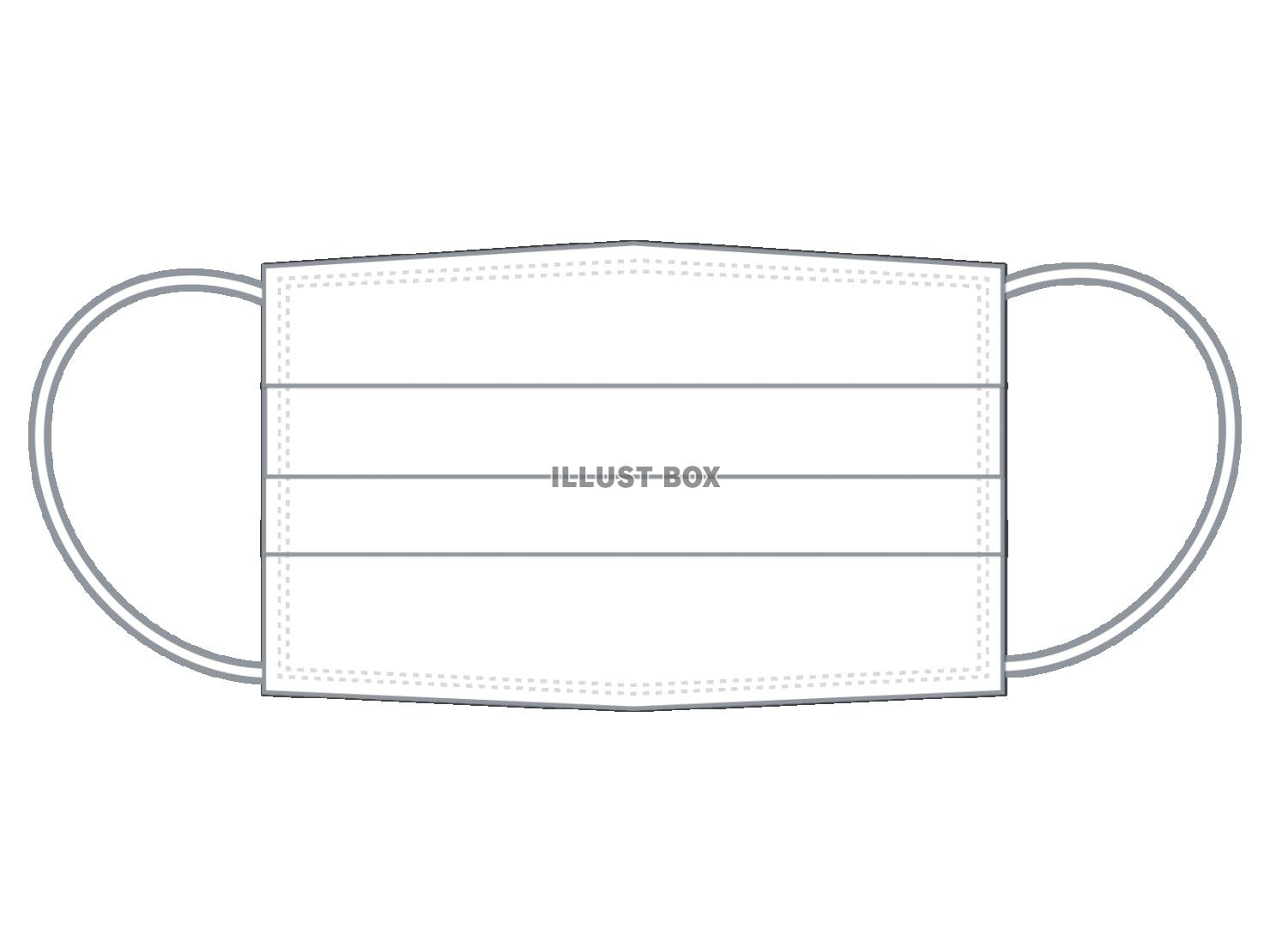 不織布 マスク 無地 透過イラスト素材