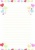 便箋素材・縦型で横書きのハートのかわいい便箋