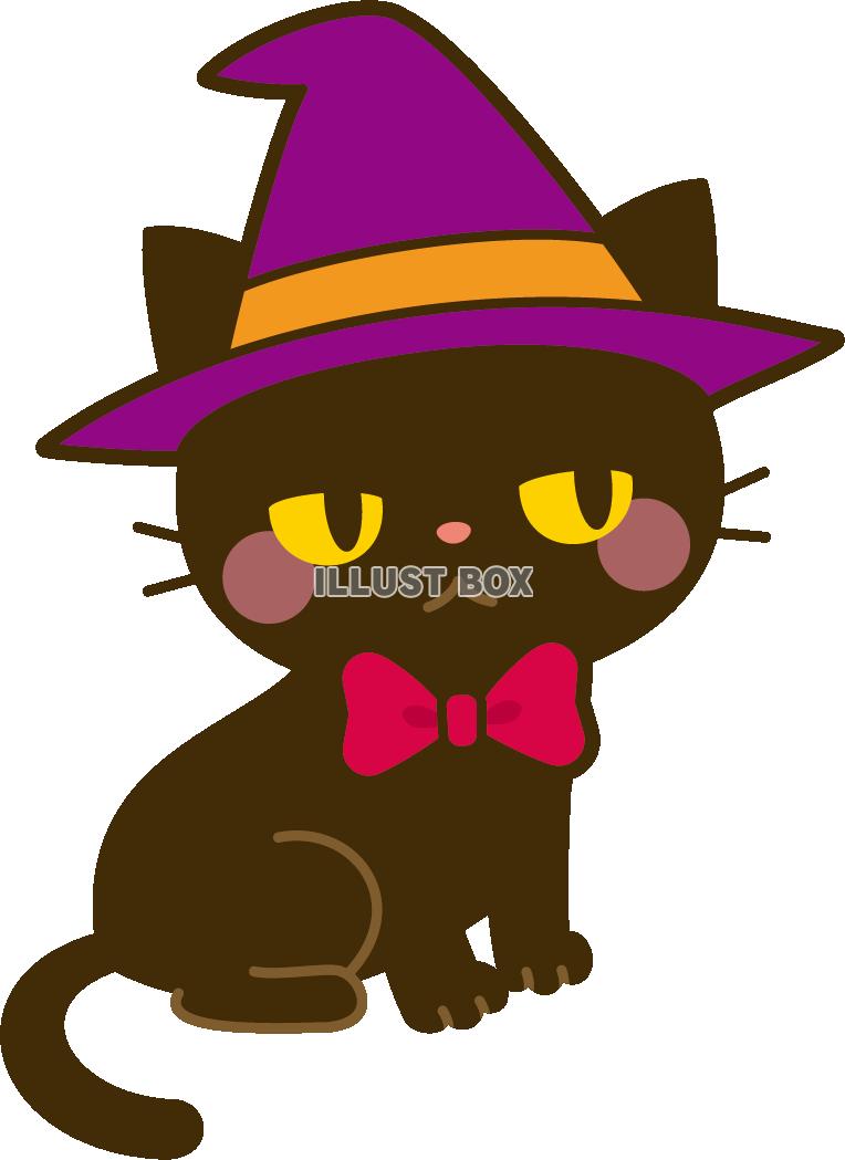 無料イラスト ハロウィンの黒猫