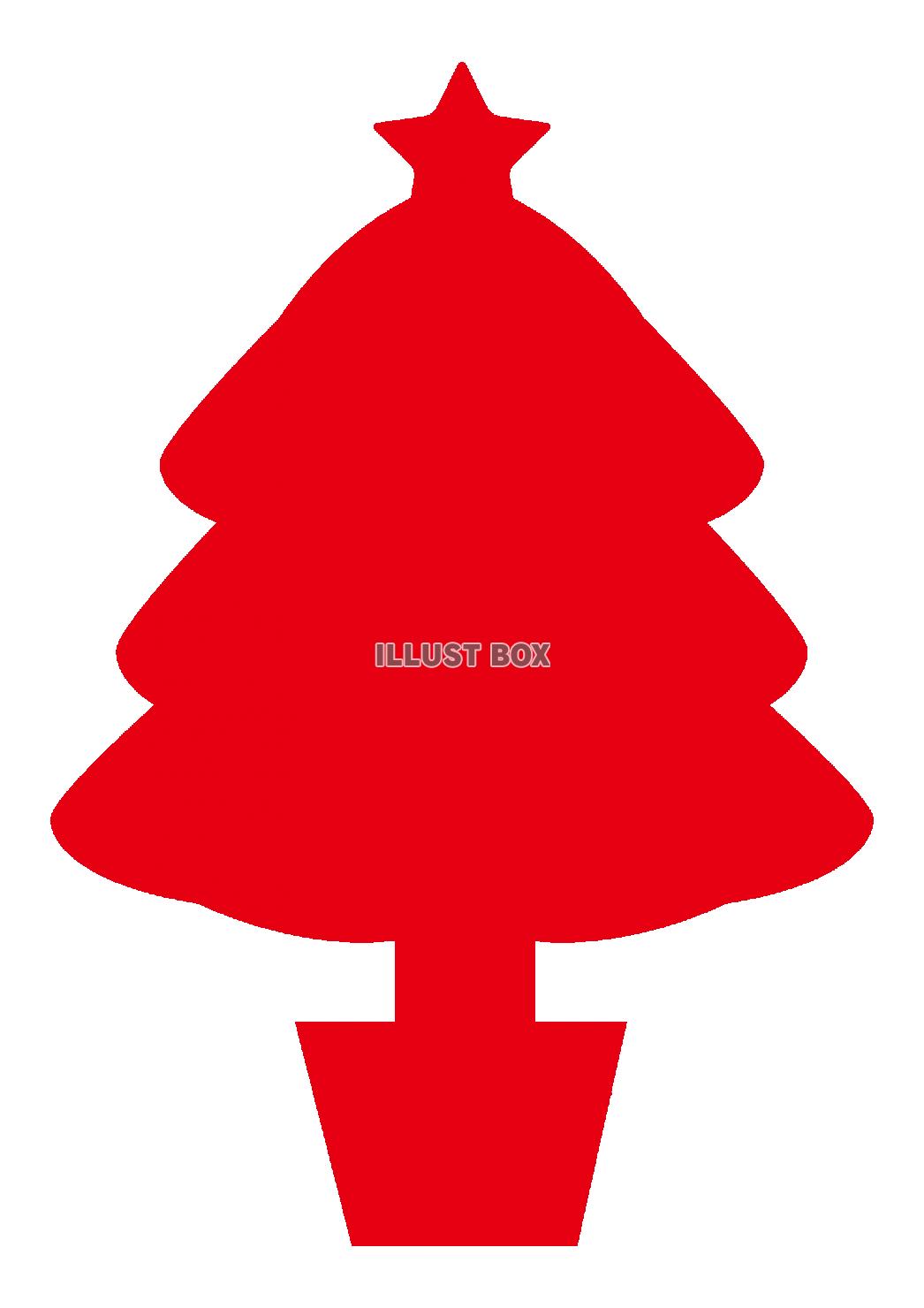 ５枠（クリスマスツリー・赤スペース・白背景）