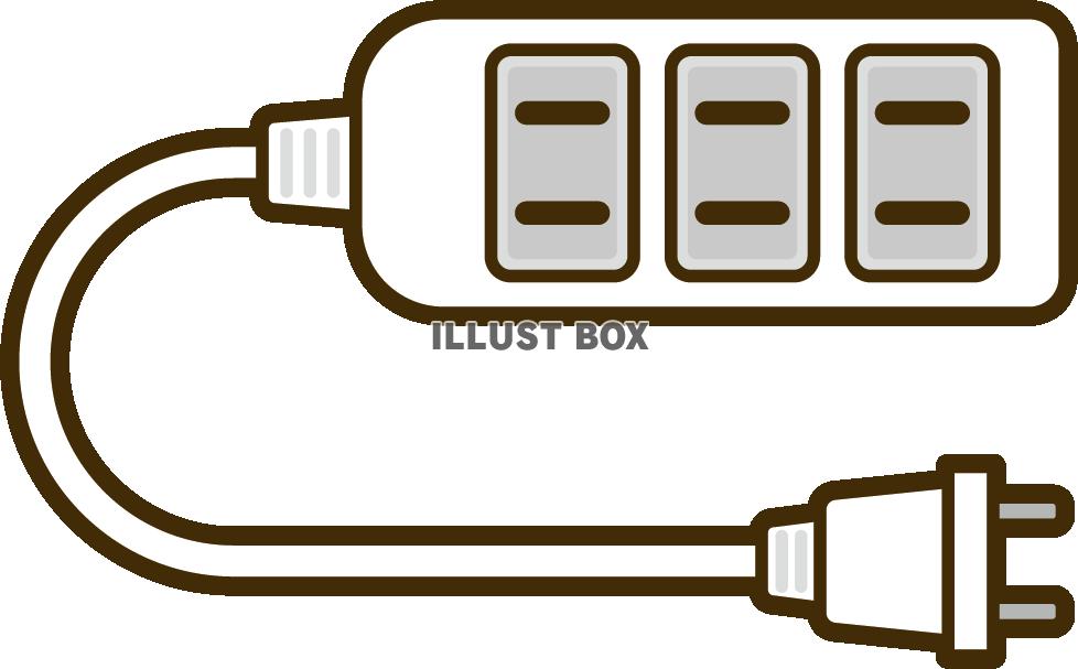 無料イラスト 電源タップ テーブルタップ