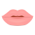 ピンクのくちびる　ベクター・透過PNG