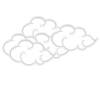 水墨画風の和風雲のイラスト　ベクター・透過PNG