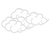 水墨画風の和風雲のイラスト　ベクター・透過PNG
