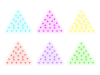 カラフル三角形イルミネーション素材セット