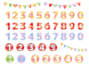 ギンガムチェックの数字セット