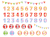 ギンガムチェックの数字セット