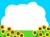 ひまわりのフレーム透過PNG