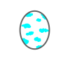 水色の斑点模様卵