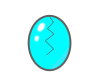 水色の卵(割れる)