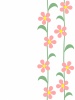 花模様と蔓草の壁紙シンプル背景素材イラスト
