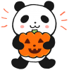 ハロウィンのかぼちゃとパンダ２