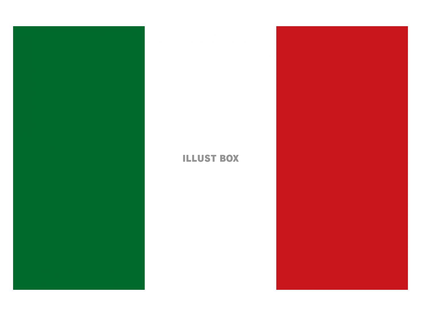 無料イラスト イタリア国旗のイラストフリー素材