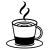 コーヒー　紅茶　休憩　線画イラスト