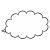 雲の形の吹き出し　ベクター・透過PNG